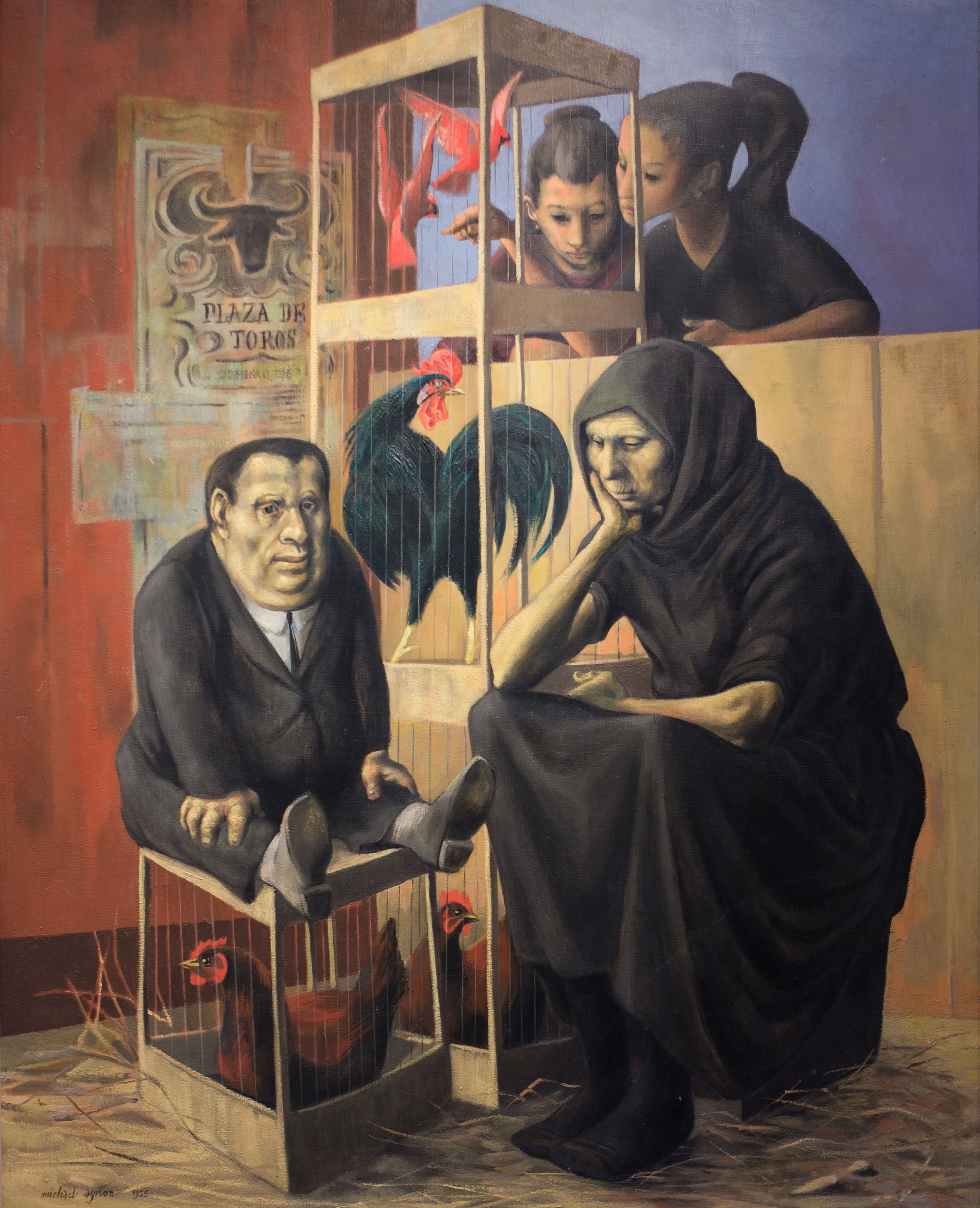Caged Birds (detail), Michael Ayrton, 1955. Copyright Estate of Michael Ayrton. Permission of the Estate of Michael Ayrton.